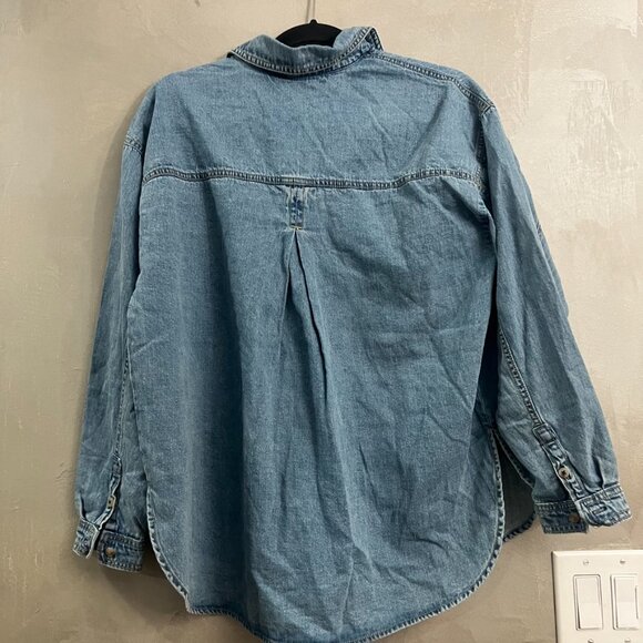 Anthropologie Pilcro Distressed Chambray Shirt - Picture 6 of 6